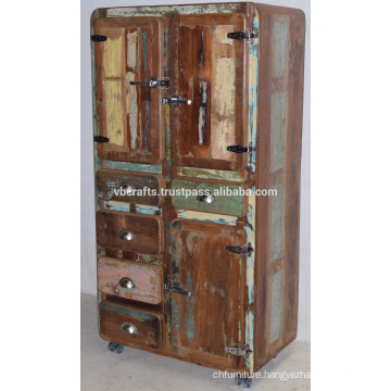 Recycled Old Timber Drwaer Cabinet Fridge Style